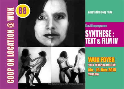 COL88 Text und Film Synthese Einladungskarte
